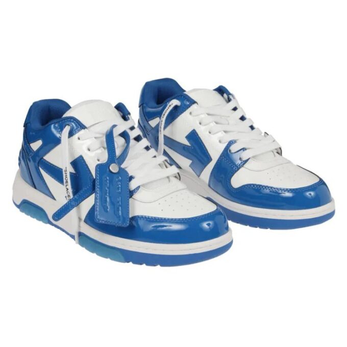 Out Of Office Low-Top Patent Sneaker “Blue White”
