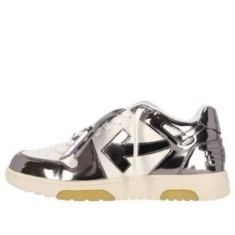 Out Of Office Low-Top Patent sneaker “Silver White”