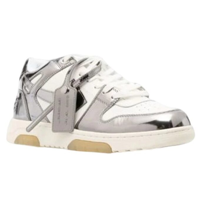 Out Of Office Low-Top Patent sneaker “Silver White”