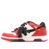 Out Of Office Panelled Leather Sneakers “Red Black White”