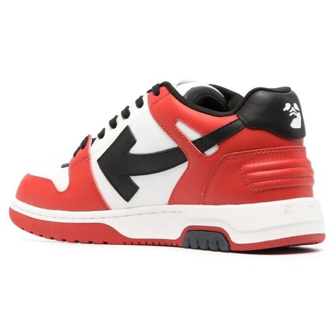 Out Of Office Panelled Leather Sneakers “Red Black White”