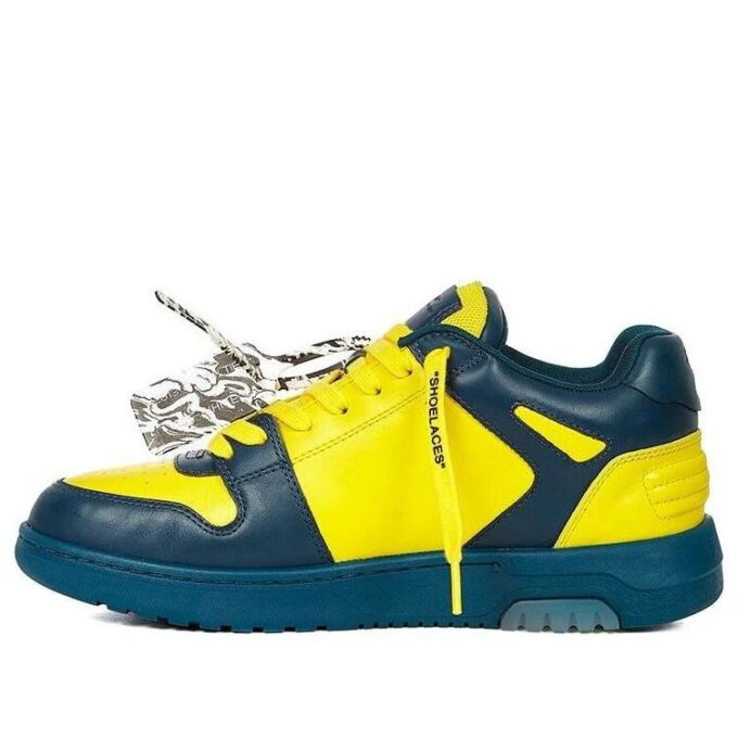 Out Of Office Zip Tie Sneakers “Yellow Navy”