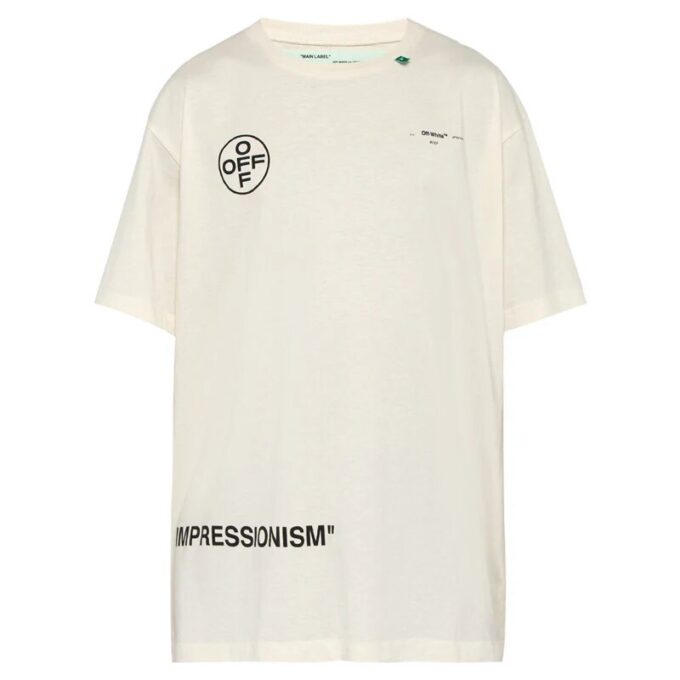 Oversized Diag Stencil T-Shirt “White Fuchsia Pink”