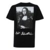 Oversized Monalisa Graphic Print T-Shirt /White