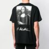 Oversized Monalisa Graphic Print T-Shirt /White