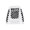 OW White Splash Ink Graffiti Long Sleeves “White Black”