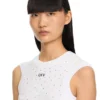 OW X Swarovski Ribbed Kat Top