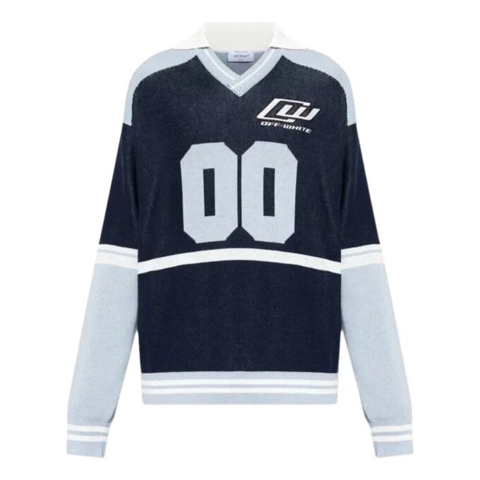 OWR 00 Sporty Knit Long-Sleeve Polo “Black”