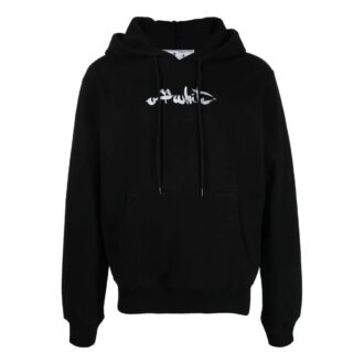 Paint Arrow Slim Hoodie “Black White”