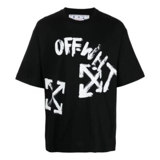 Paint Script Oversized Skate T-Shirt “Black”