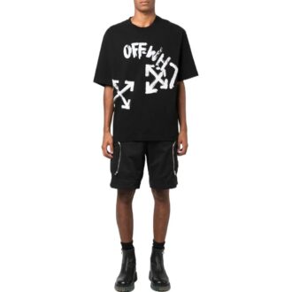 Paint Script Oversized Skate T-Shirt “Black”