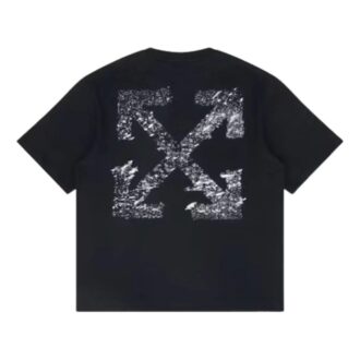 Paint Splatter Arrow Diag Fit T-Shirt “Black”