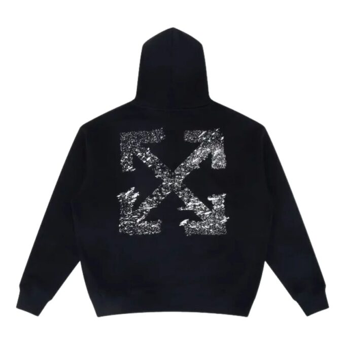 Paint Splatter Arrow Diag French Terry Hoodie “Black”