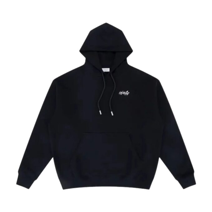 Paint Splatter Arrow Diag French Terry Hoodie “Black”