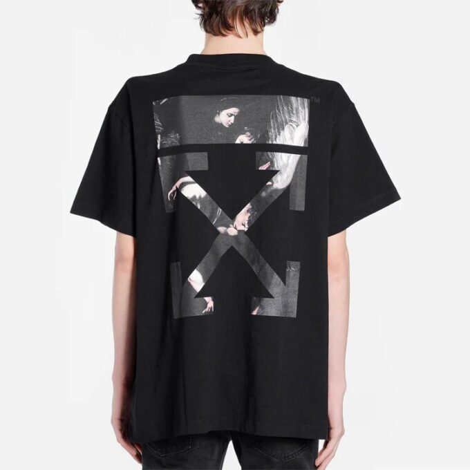 Painting Arrow Printing Short Sleeve Black