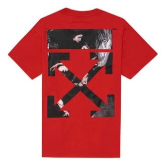 Painting Arrow Printing Short Sleeve Red