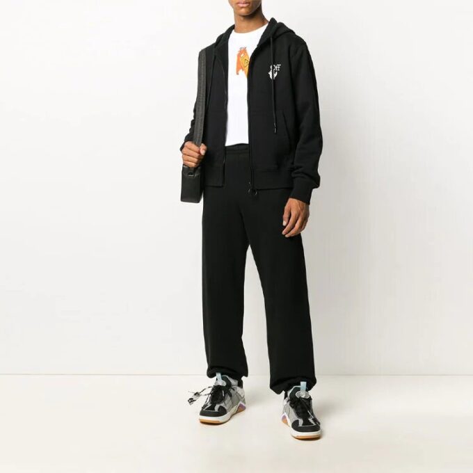 Painting Arrow Zipper Long Classic Black