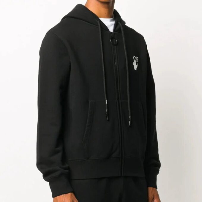 Painting Arrow Zipper Long Classic Black