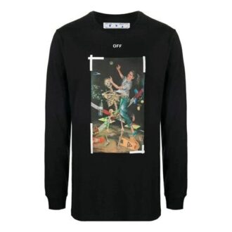Painting Printing Long Sleeves Black