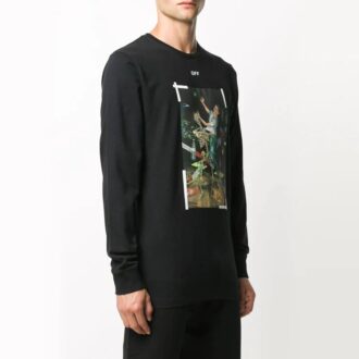 Painting Printing Long Sleeves Black