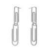Paperclip Strass Earrings