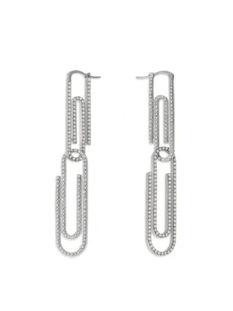 Paperclip Strass Earrings