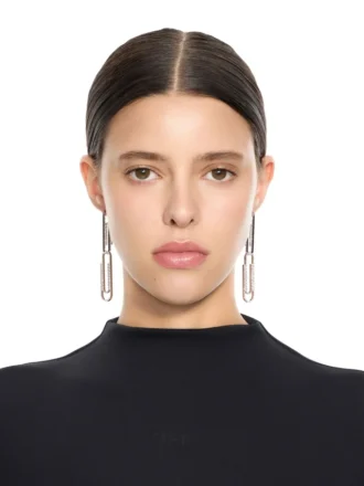 Paperclip Strass Earrings
