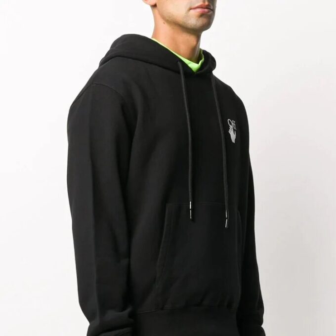 Pascal Arrows Hooded Pullover Men Black