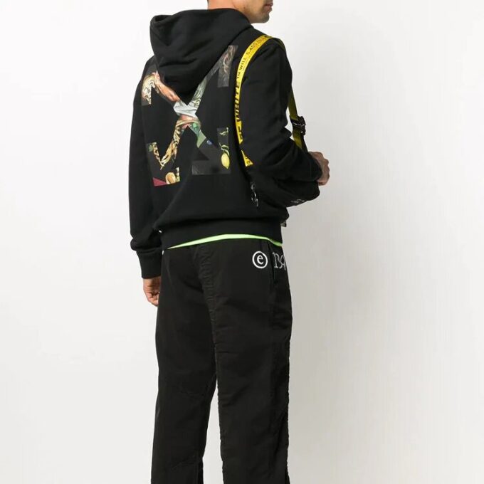 Pascal Arrows Hooded Pullover Men Black