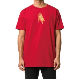 Pascal Logo Skeleton Large Printing Short Sleeve Red