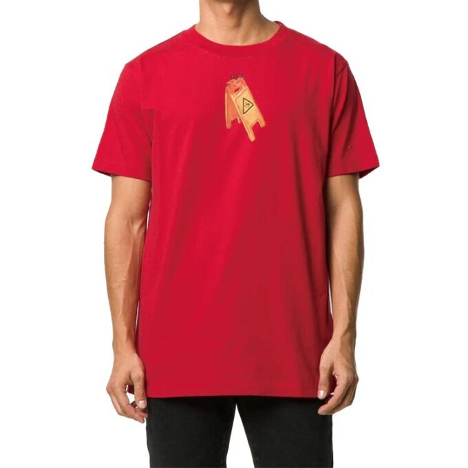 Pascal Logo Skeleton Large Printing Short Sleeve Red