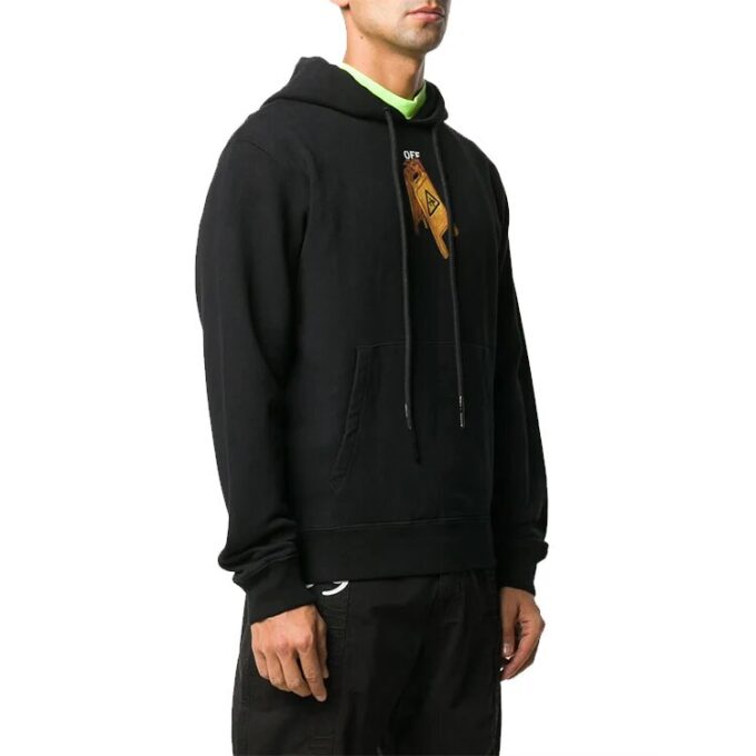 Pascal Printing Hooded Pullover Men Black