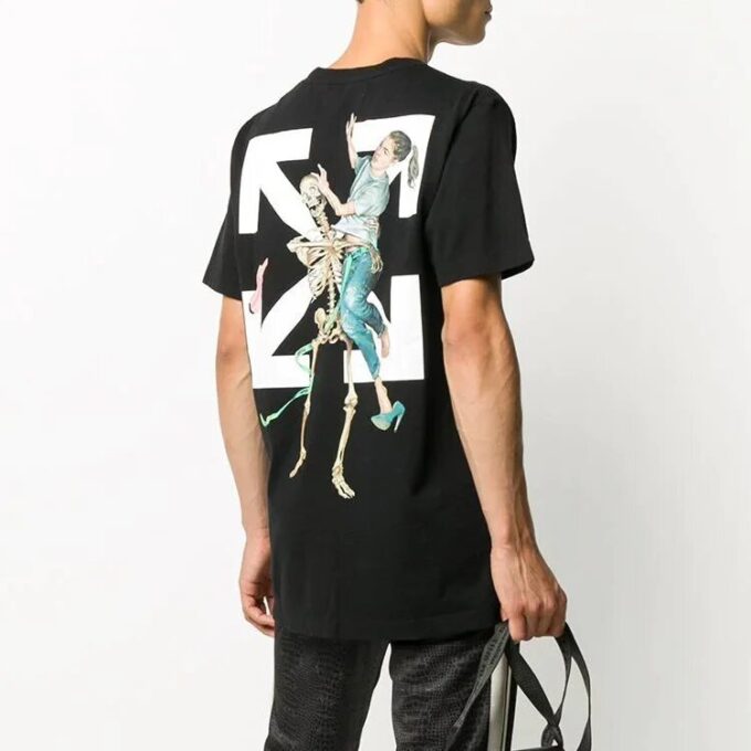 Pascal Skeleton Printing Short Sleeve Black