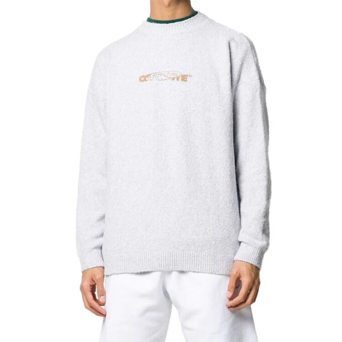 Pattern Minimalistic Pullover Gray