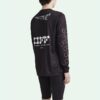 Pattern Printing Round Neck Pullover Long Sleeves Slim Fit Version Black