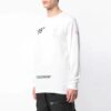 Pattern Printing Round Neck White