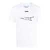 Pattern Printing Short Sleeve Slim Fit Version White