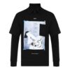 Pattern Printing Zipper lapel Long Sleeves