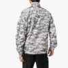 Pattern Zipper Sports Jacket Loose Fit Gray White