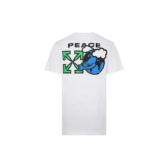 Peace Worldwide Over Tee “White/Green”