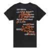 Pictogram Embroidered Slim Arrow Printing Short Sleeve t Ordinary Version Black