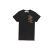 Pictogram Embroidered Slim Arrow Printing Short Sleeve t Ordinary Version Black