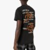 Pictogram Embroidered Slim Arrow Printing Short Sleeve t Ordinary Version Black