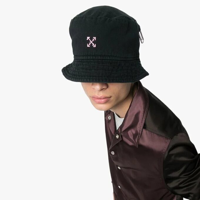 Pink Arrow Fisherman’ s hat Black