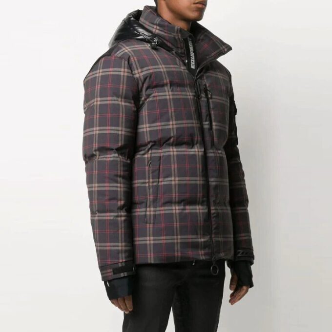 Plaid Jacket Slim Fit Version Navy Blue