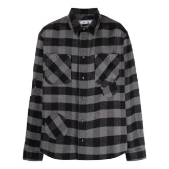 Plaid Long Sleeves Shirt Gray