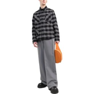 Plaid Long Sleeves Shirt Gray