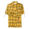 Plaid Pocket Short Sleeve Shirt Version Yellow
