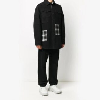 Plaid Pockets Buttoned Oversized Shirt