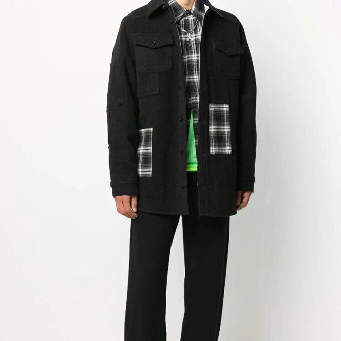 Plaid Pockets Buttoned Oversized Shirt